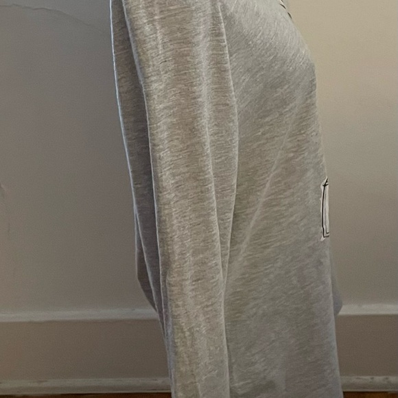 Simply Vera Vera Wang gray graphic supima cotton tee top, size M shopping mall - Picture 7 of 14